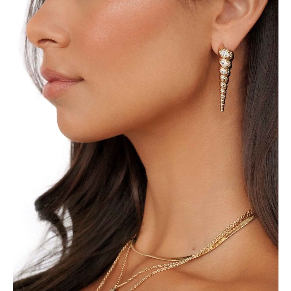 Ettika Gold and stone earrings